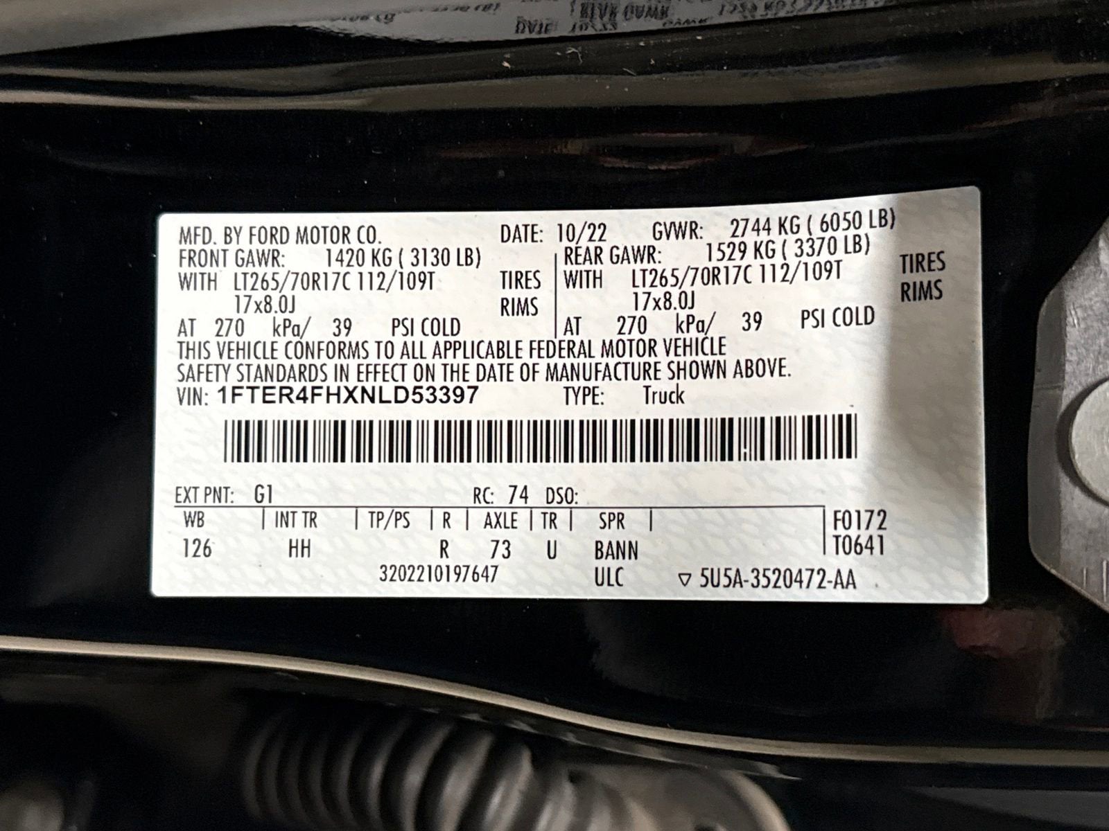 2022 Ford Ranger LARIAT