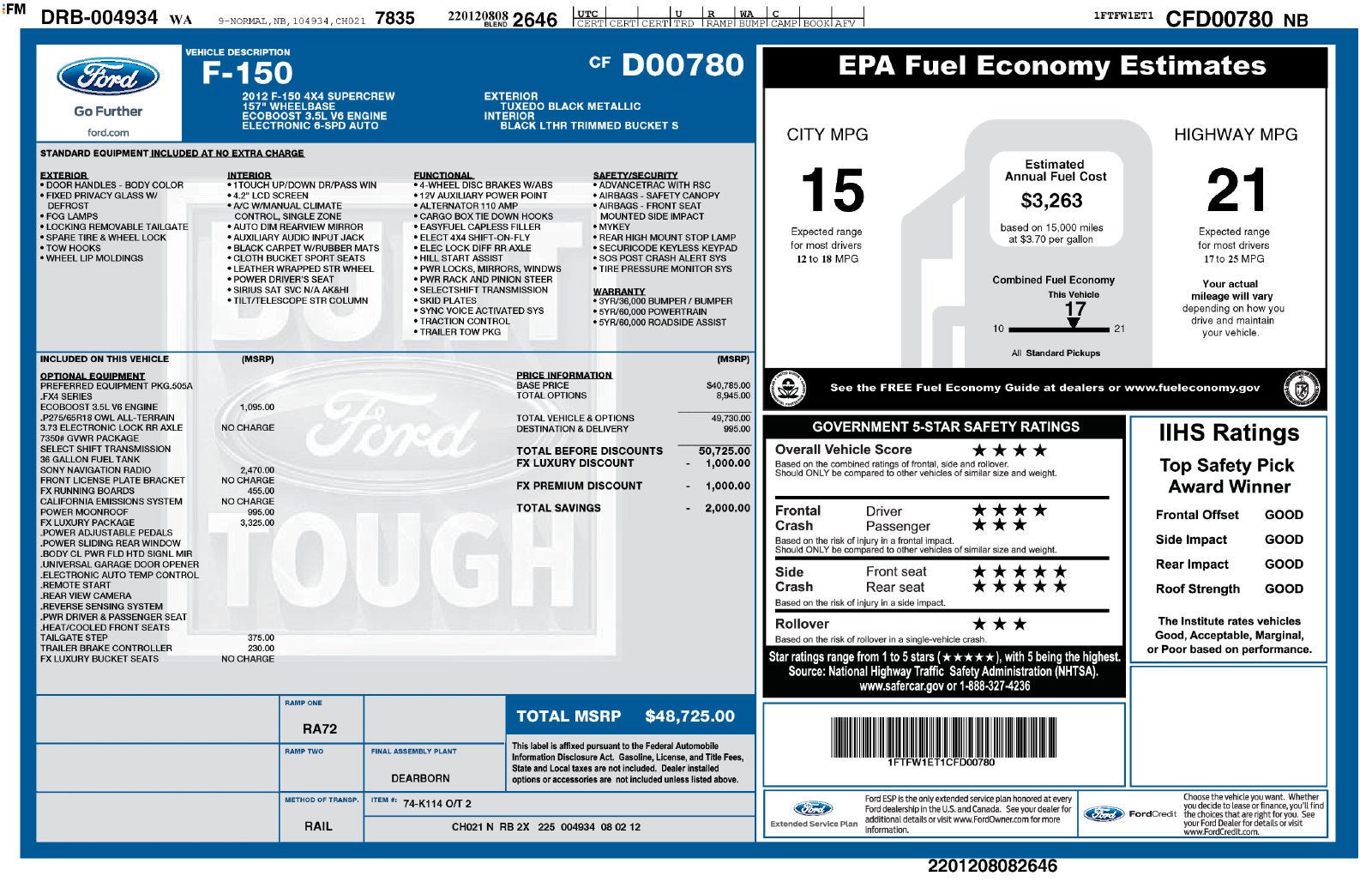 2012 Ford F-150 FX4