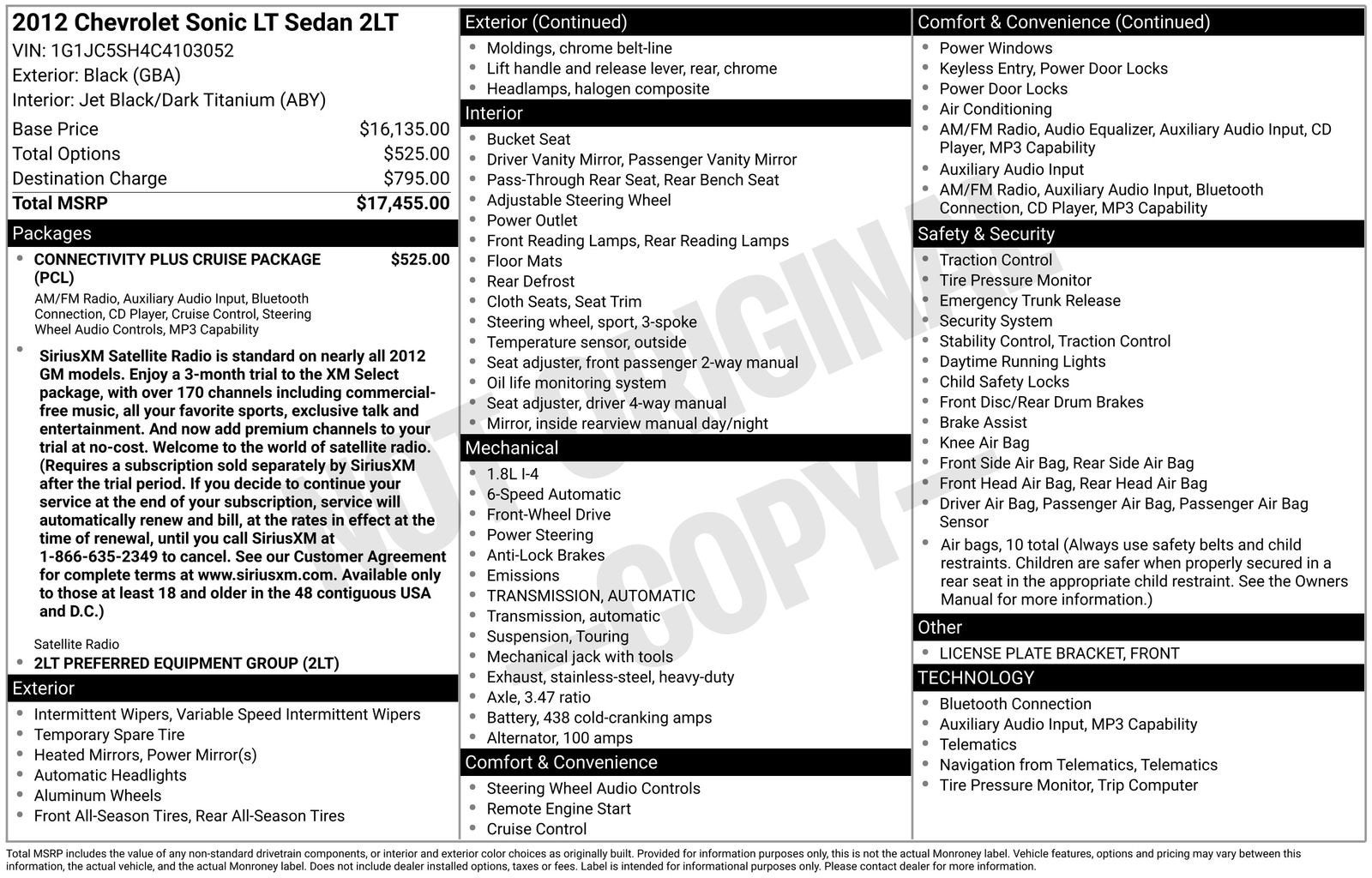2012 Chevrolet Sonic LT