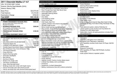 2011 Chevrolet Malibu LT w/1LT