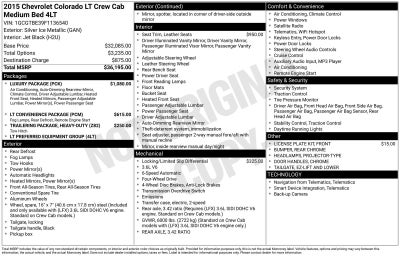 2015 Chevrolet Colorado 4WD LT