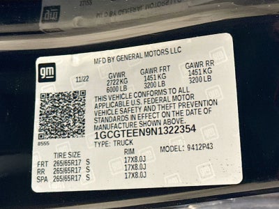 2022 Chevrolet Colorado ZR2