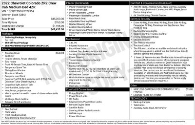 2022 Chevrolet Colorado ZR2
