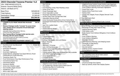 2023 Chevrolet Traverse Premier