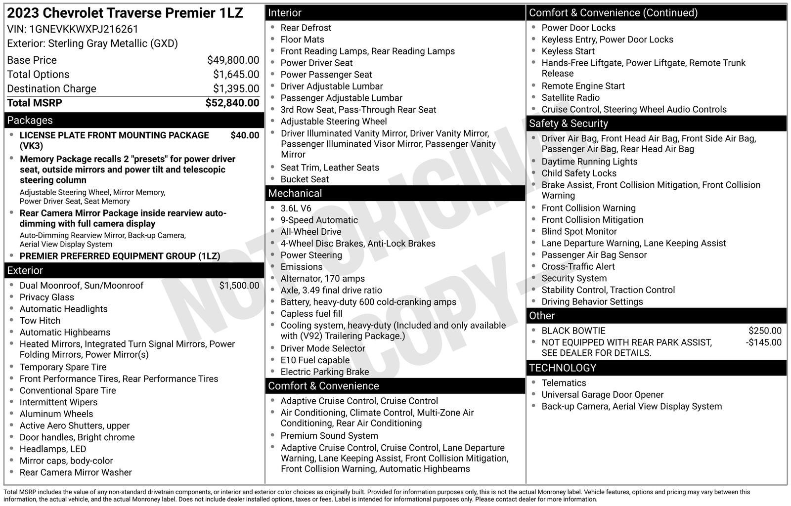 2023 Chevrolet Traverse Premier