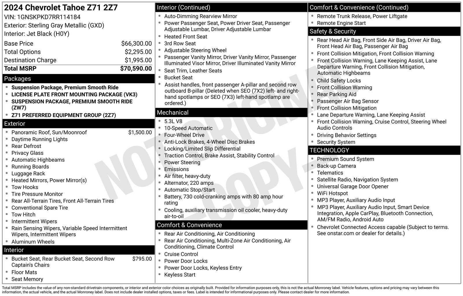 2024 Chevrolet Tahoe Z71