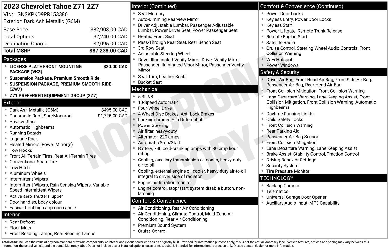 2023 Chevrolet Tahoe Z71