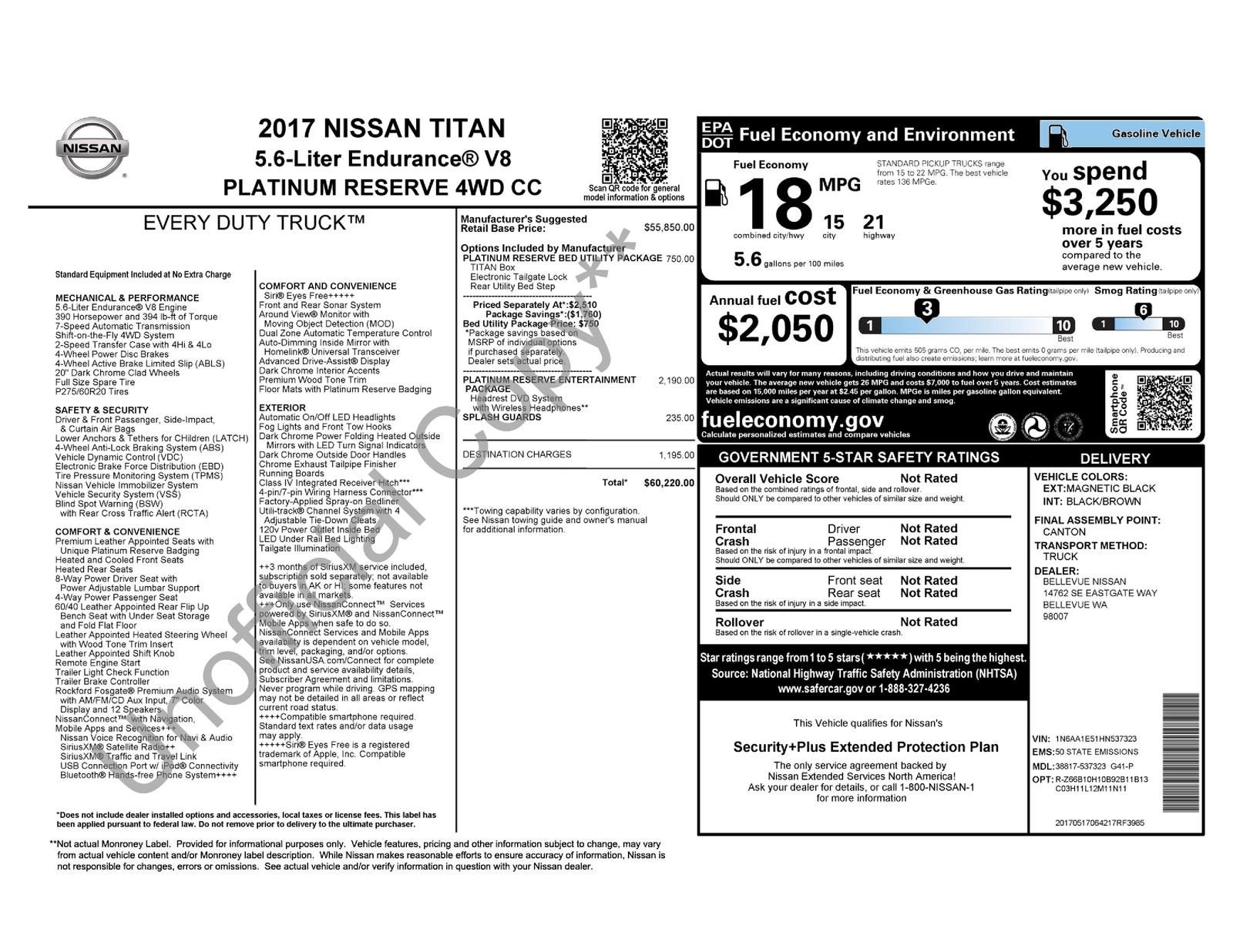 2017 Nissan TITAN Platinum Reserve