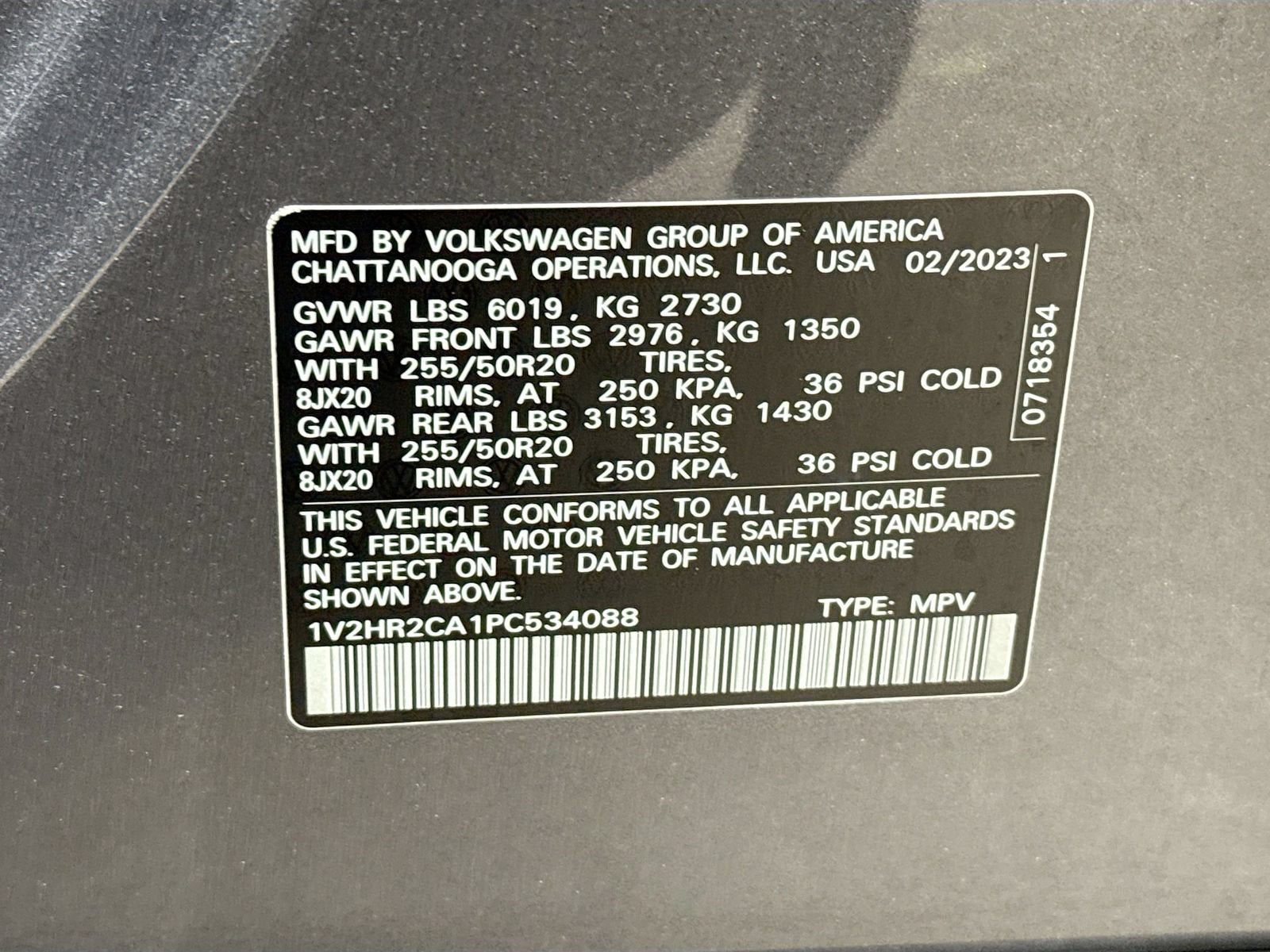2023 Volkswagen Atlas 3.6L V6 SE w/Technology
