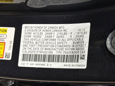 2023 Honda Civic Sedan EX w/o BSI