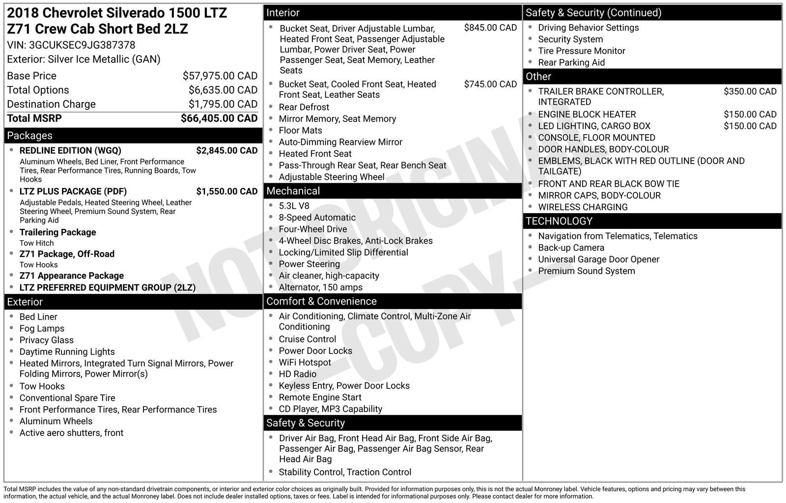 2018 Chevrolet Silverado 1500 LTZ