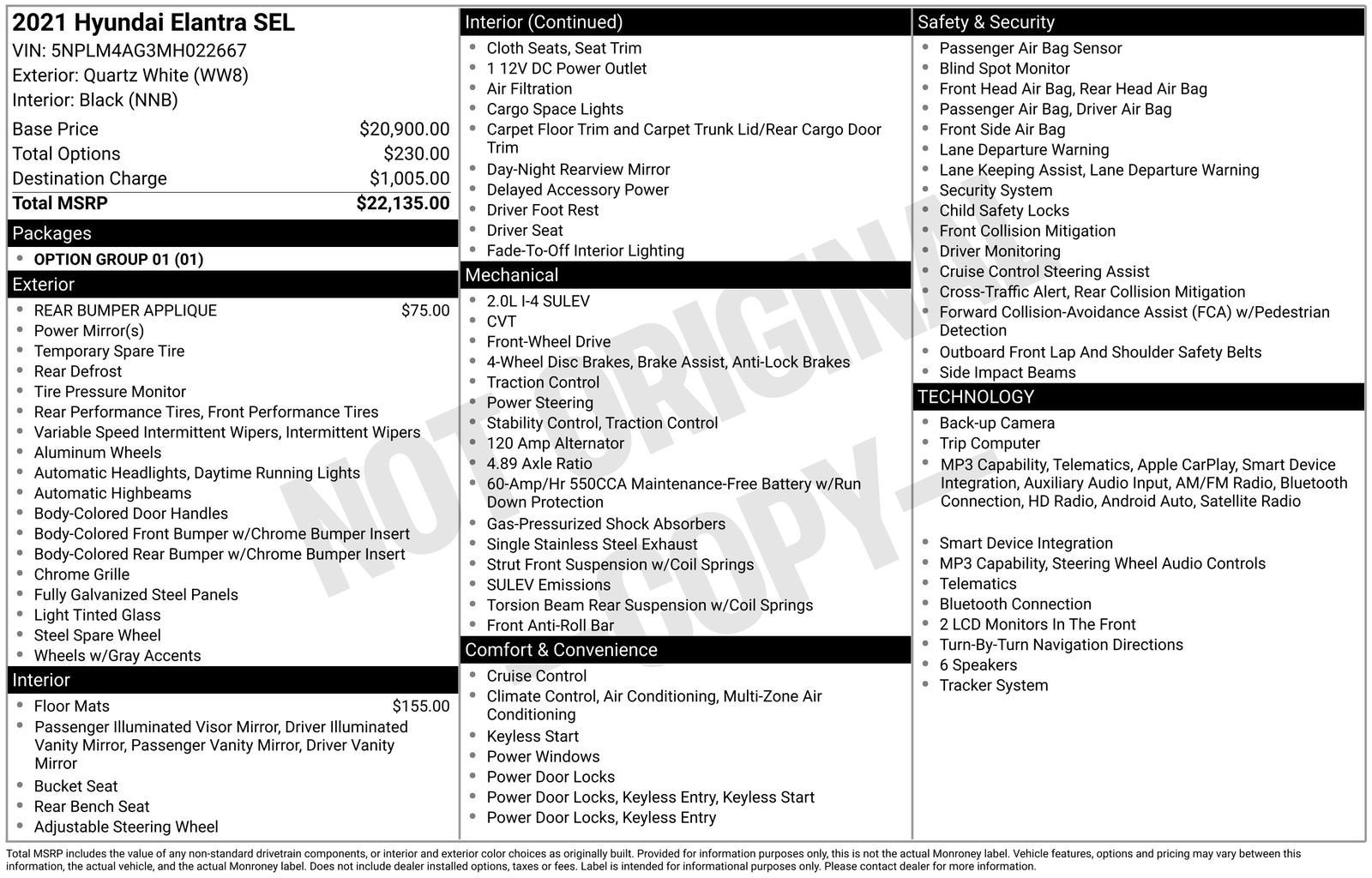 2021 Hyundai Elantra SEL