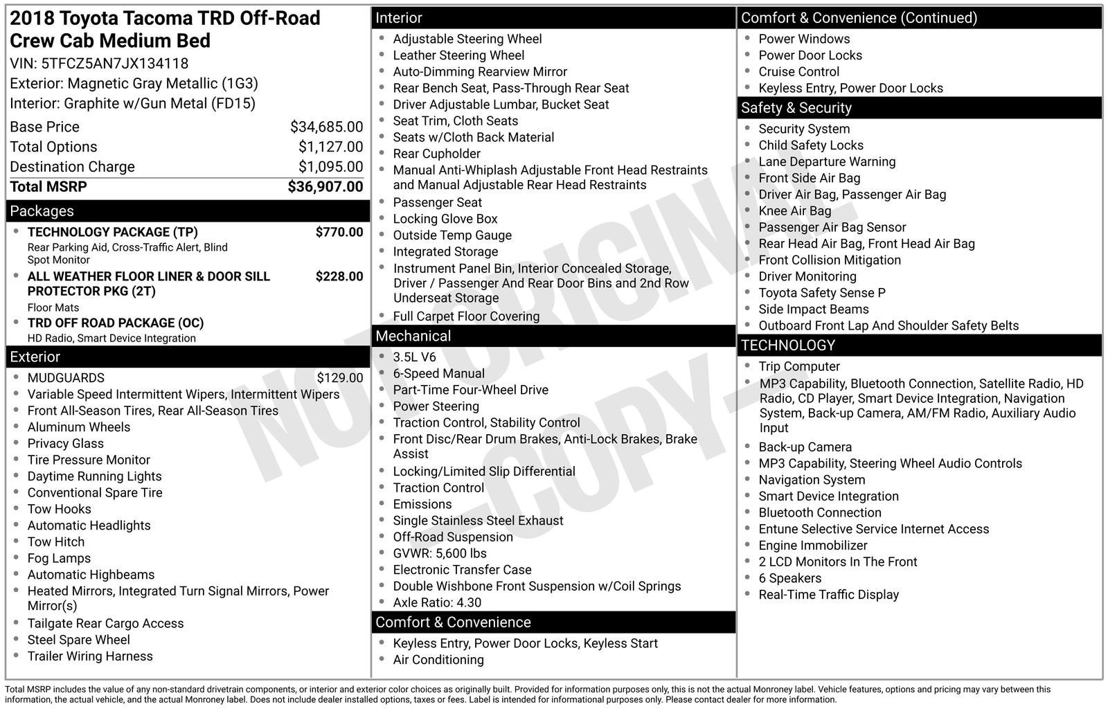 2018 Toyota Tacoma TRD Off Road