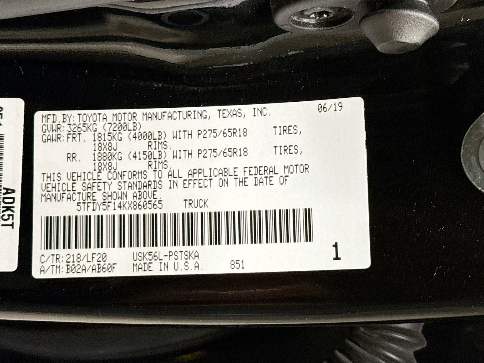 2019 Toyota Tundra TRD Pro 5.7L V8