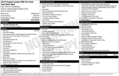 2019 Toyota Tundra TRD Pro 5.7L V8