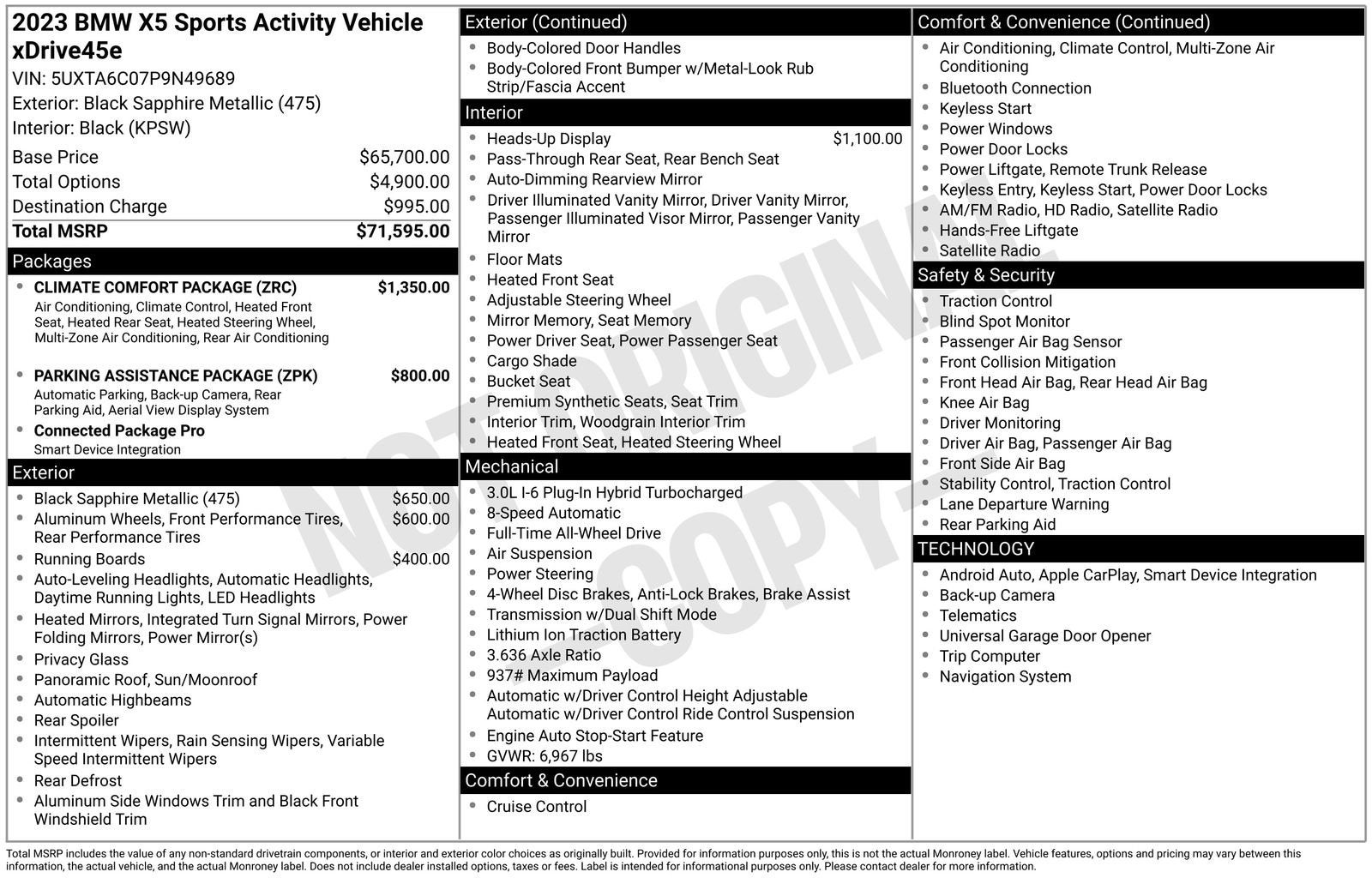 2023 BMW X5 PHEV xDrive45e