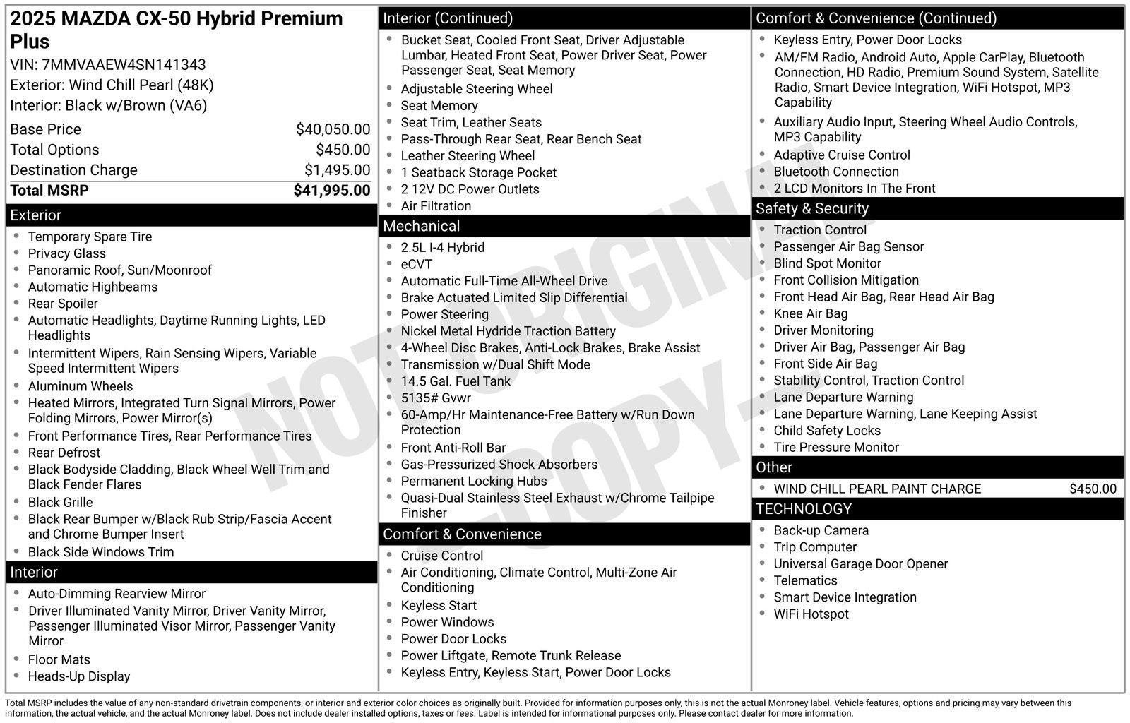 2025 Mazda Mazda CX-50 Hybrid Premium Plus Package