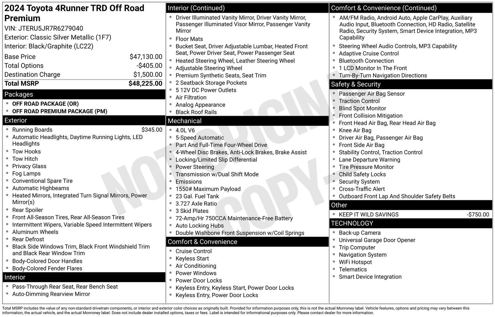 2024 Toyota 4Runner TRD Off Road Premium