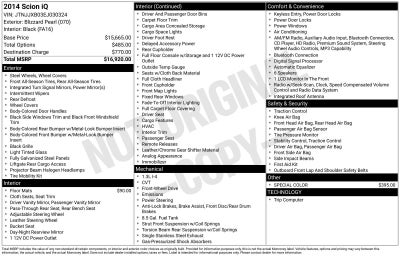 2014 Scion iQ 3dr HB (Natl)