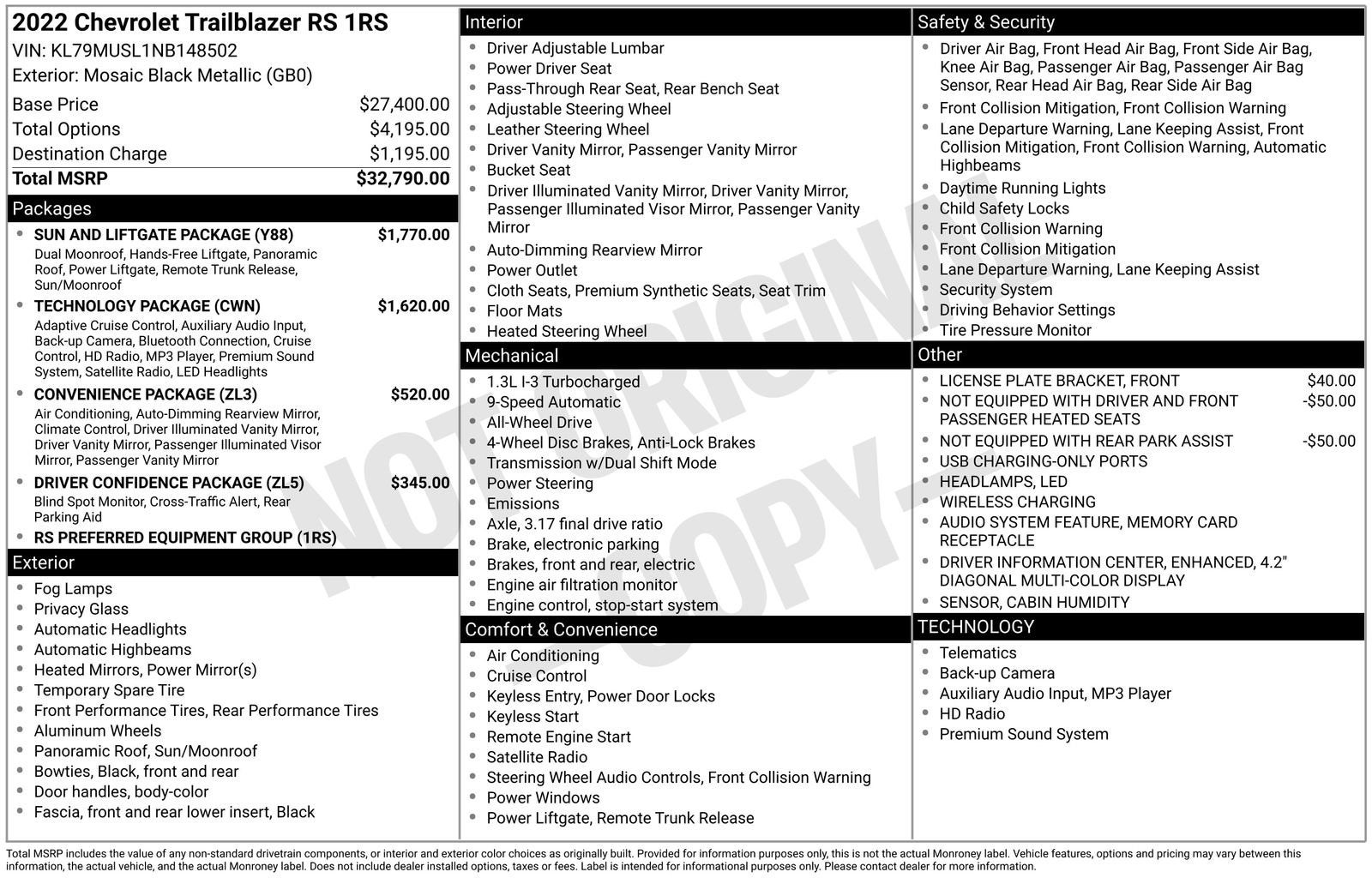 2022 Chevrolet Trailblazer RS