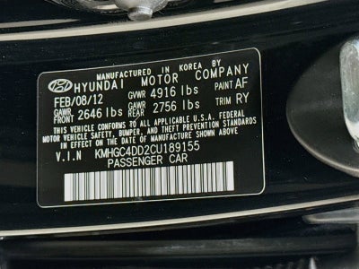 2012 Hyundai Genesis 3.8