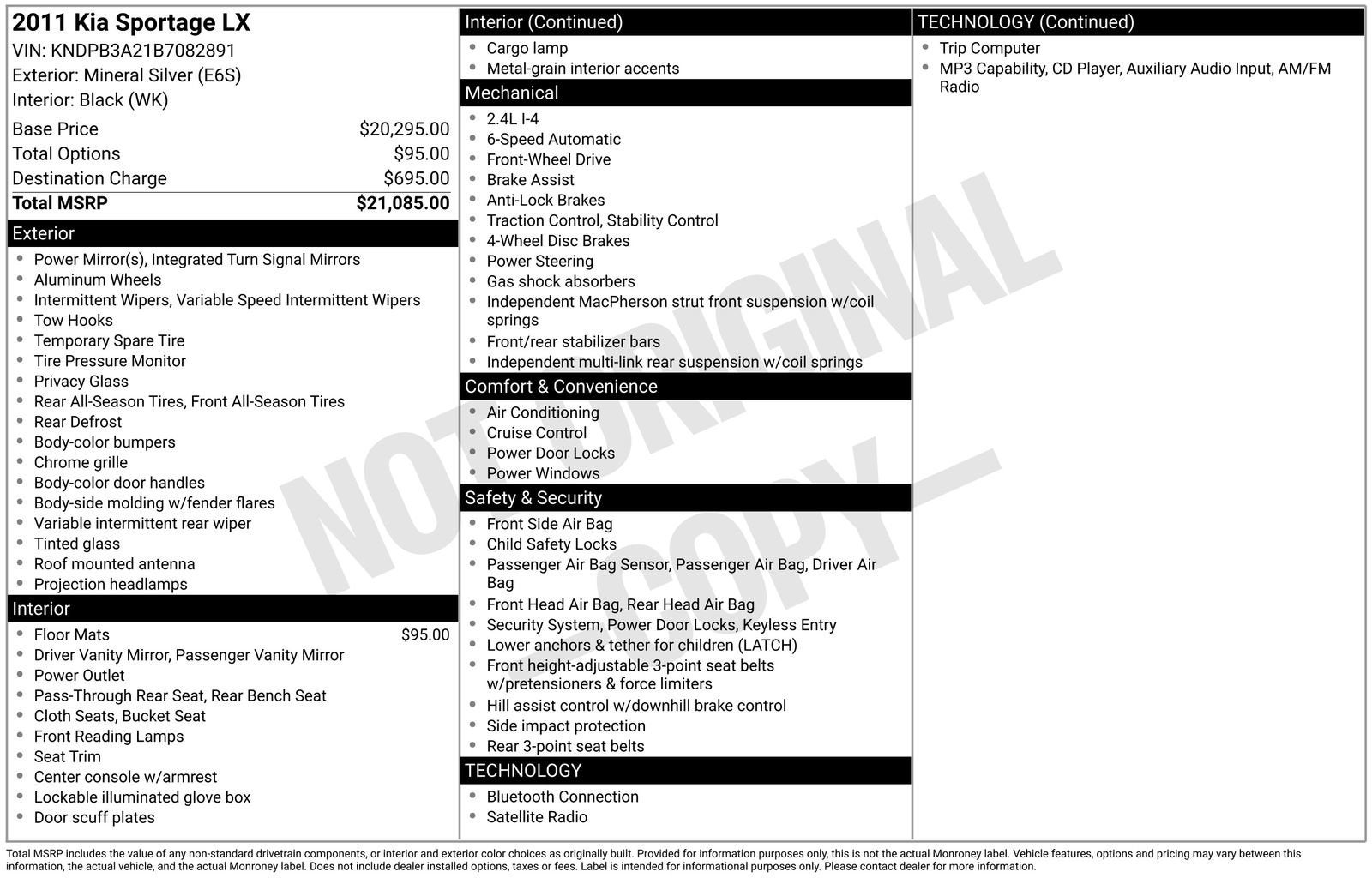 2011 Kia Sportage LX