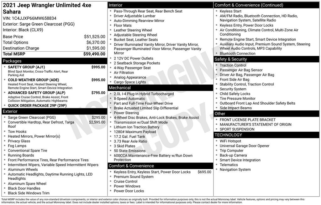 2021 Jeep Wrangler Unlimited Sahara 4xe