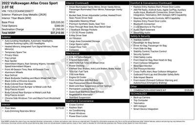 2022 Volkswagen Atlas Cross Sport 2.0T SE