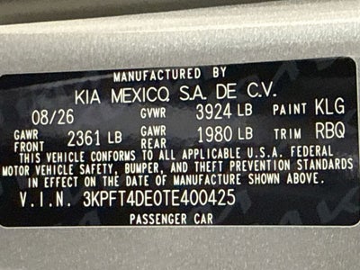 2026 Kia K4 LXS