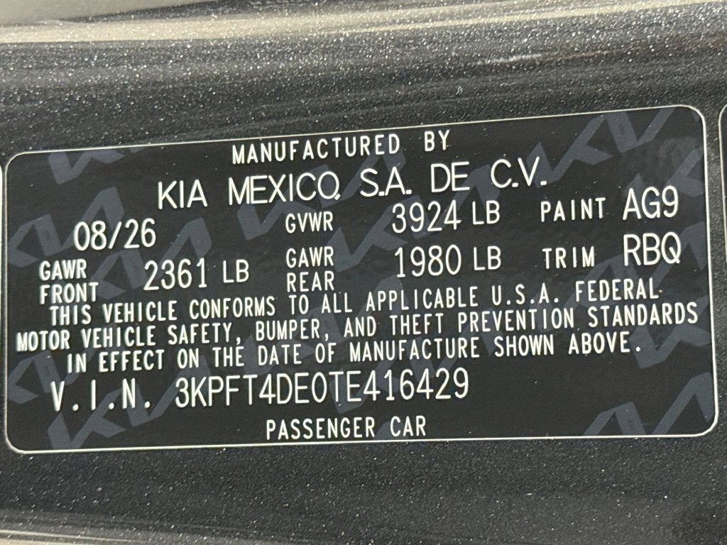 2026 Kia K4 LXS