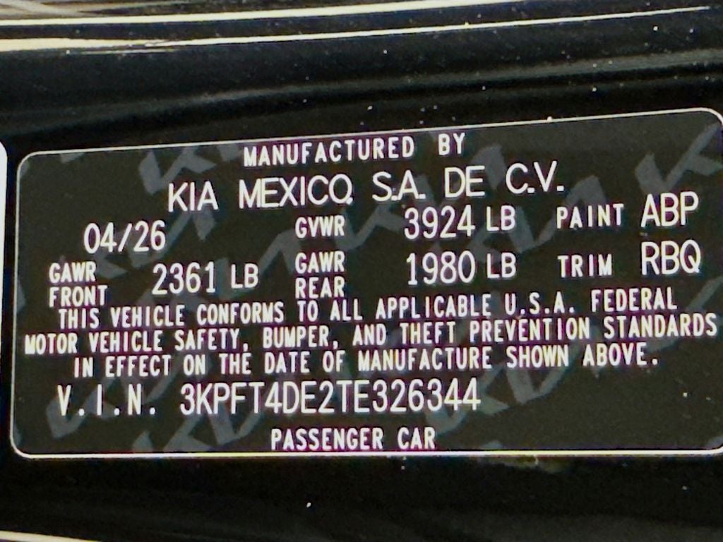 2026 Kia K4 LXS