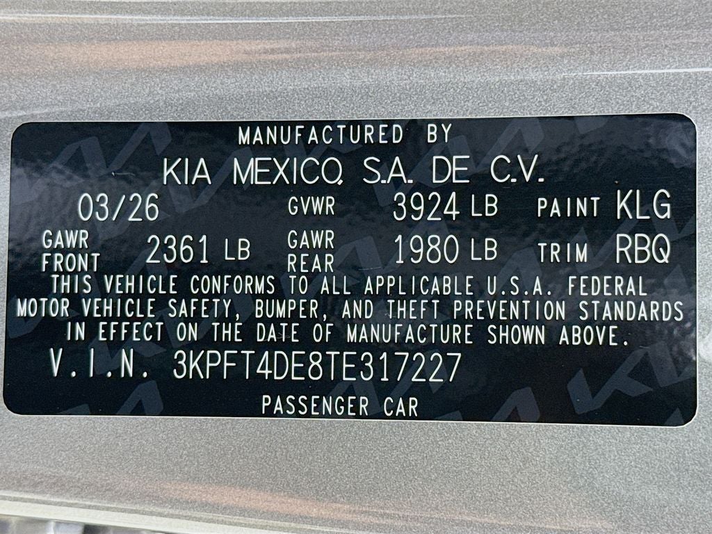 2026 Kia K4 LXS