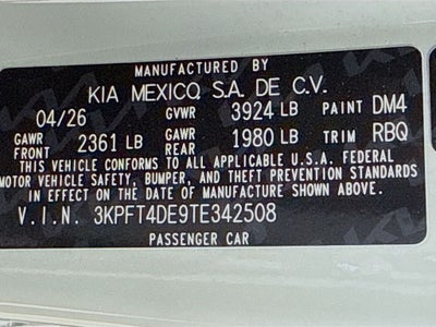 2026 Kia K4 LXS