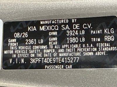 2026 Kia K4 LXS