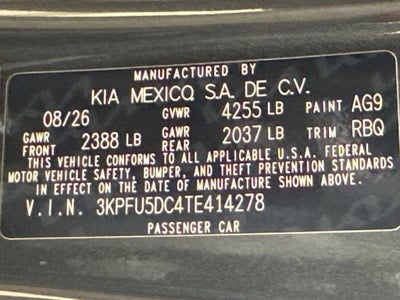 2026 Kia K4 GT-Line Turbo