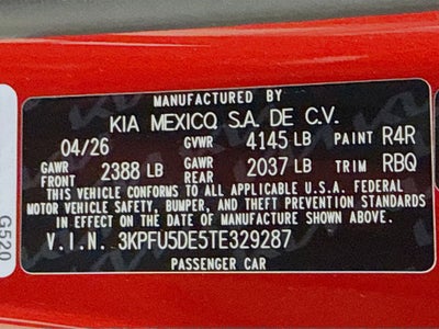2026 Kia K4 GT-Line