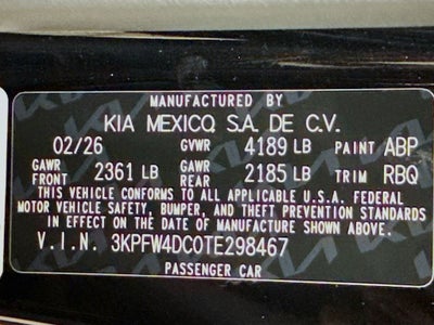 2026 Kia K4 GT-Line Turbo