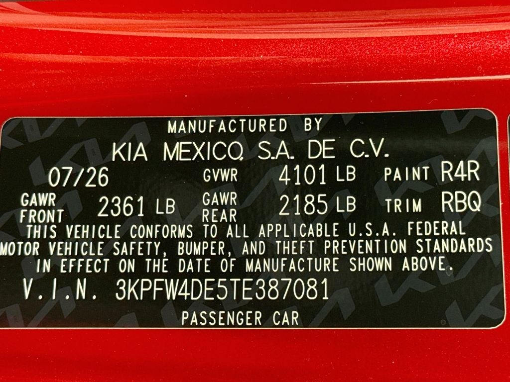 2026 Kia K4 GT-Line