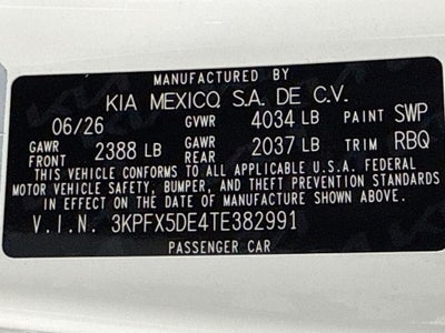 2026 Kia K4 EX