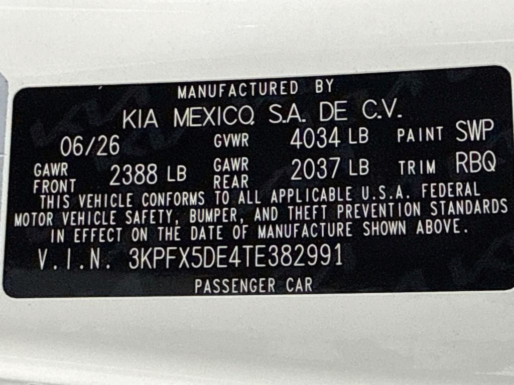 2026 Kia K4 EX