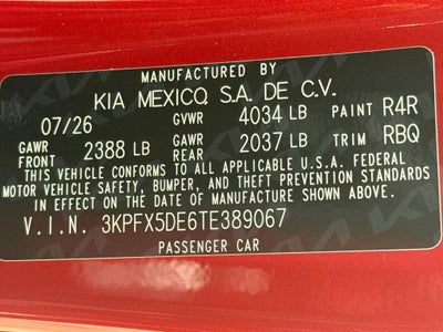 2026 Kia K4 EX
