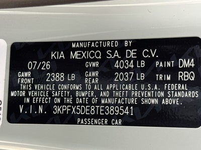 2026 Kia K4 EX