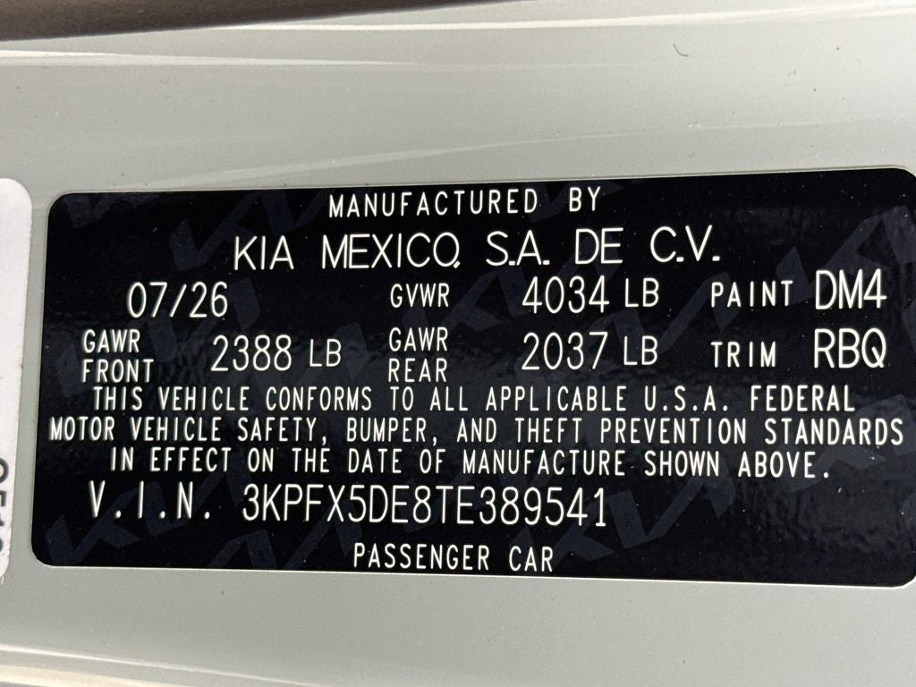 2026 Kia K4 EX