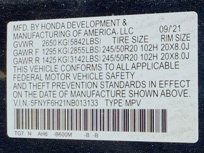 2022 Honda Pilot Special Edition