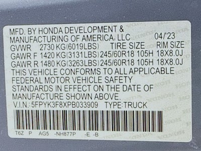 2023 Honda Ridgeline Black Edition