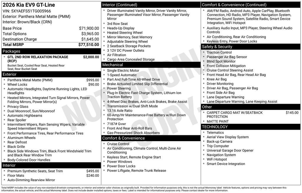 2026 Kia EV9 GT-Line