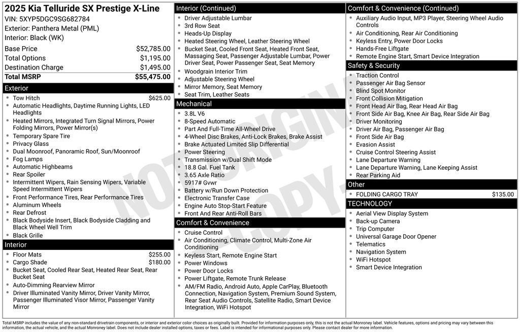 2025 Kia Telluride SX-Prestige X-Line
