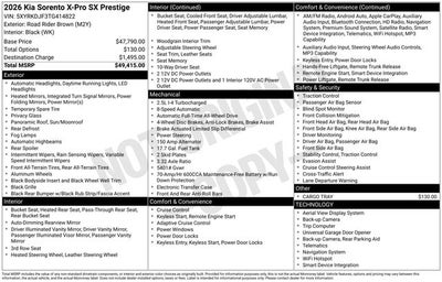 2026 Kia Sorento X-Pro SX Prestige