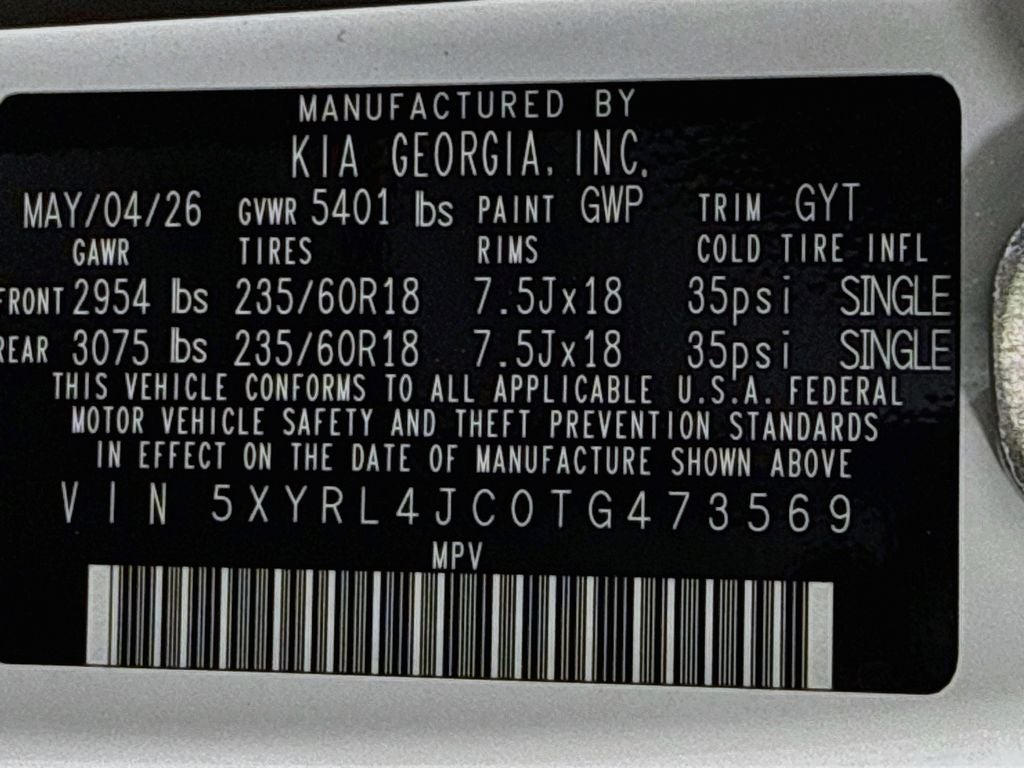 2026 Kia Sorento S