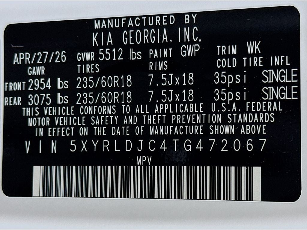 2026 Kia Sorento S